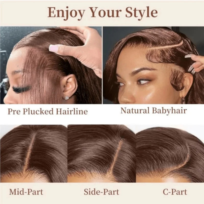 Elegant Chocolate Brown Lace Wig