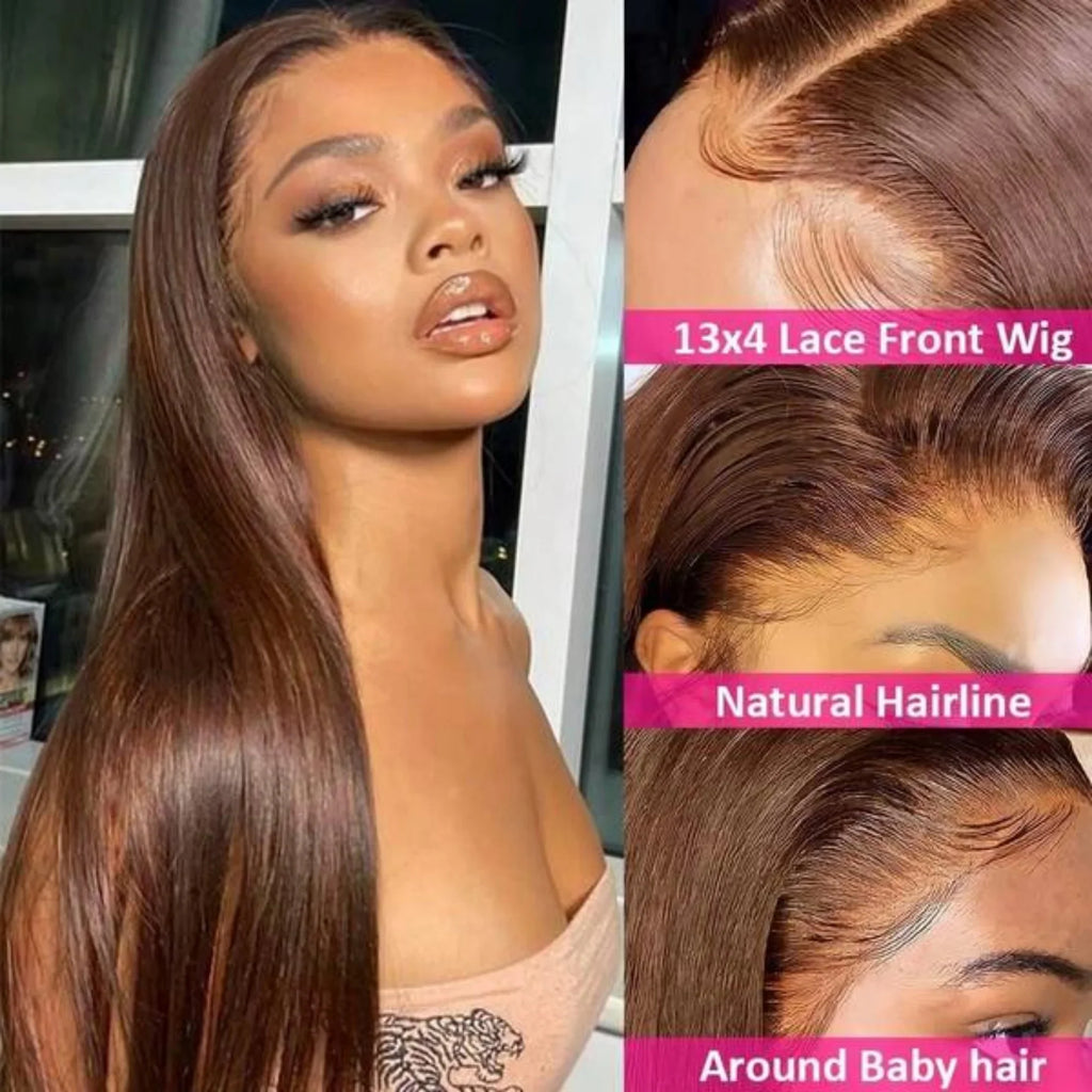 Elegant Chocolate Brown Lace Wig