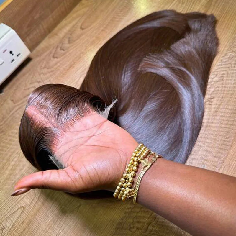 Elegant Chocolate Brown Lace Wig