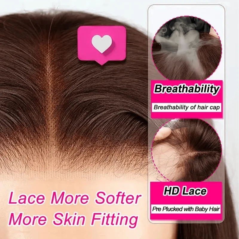 Elegant Chocolate Brown Lace Wig